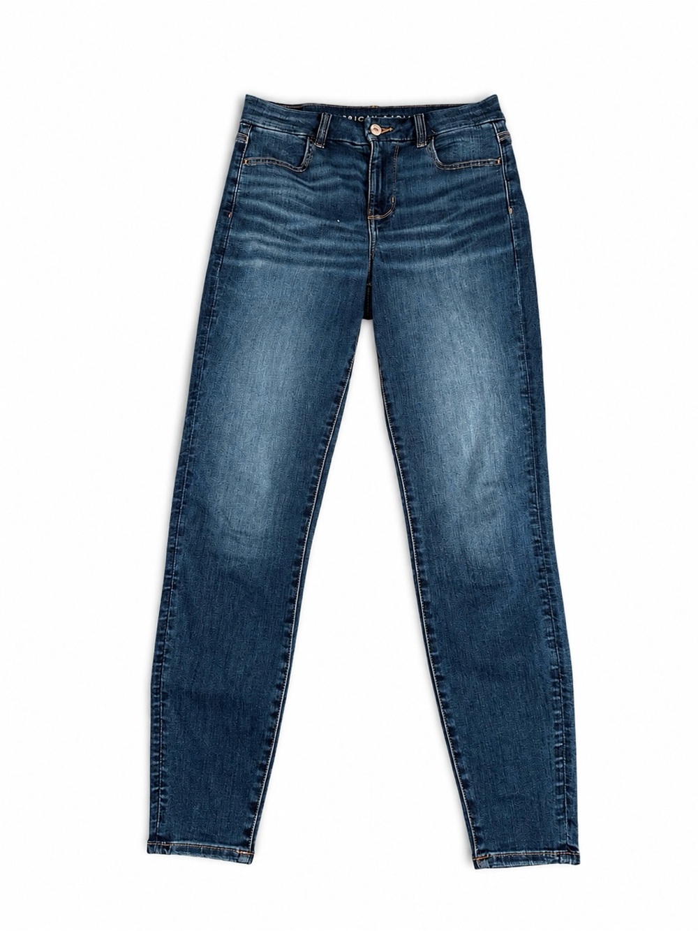 Women’s Mid-Rise Slim Straight Jeans - Blue size 4 curvy